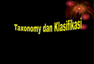 Taxonomy dan Klasifikasi