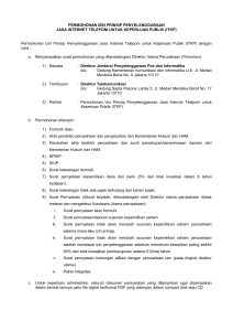 PERMOHONAN IZIN PRINSIP PENYELENGGARAAN JASA