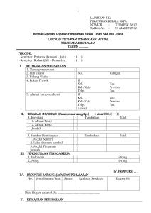 laporan kegiatan penanaman modal