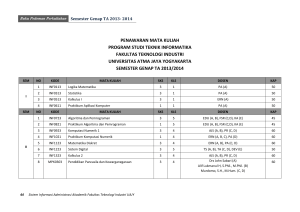 penawaran mata kuliah program studi teknik informatika