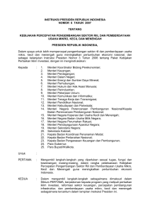 Inpres No.06-2007 - Kementerian Dalam Negeri