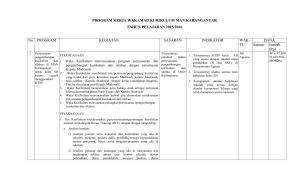 Program kerja Wakamad Kurikulum