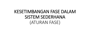 Kesetimbangan Fase dalam sistem sederhana (Aturan