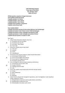 kUNCI JAWABAN UAS Embriologi Veterine1