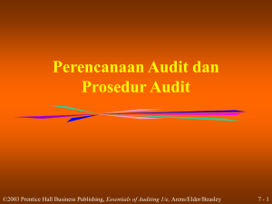Audit Planning and Analytical Procedures - E