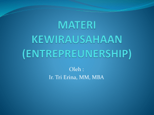 materi kewirausahaan (entrepreunership)