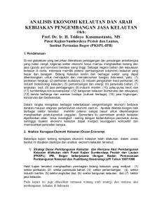 analisis ekonomi kelautan dan arah kebijakan