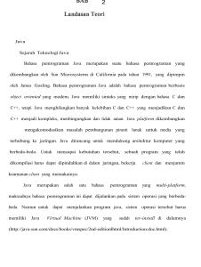 2 Java Sejarah Teknologi Java Bahasa pemrograman Java