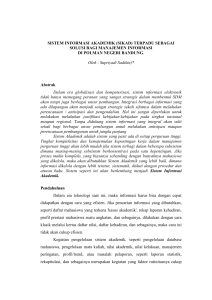 Sistem Informasi Akademik Solusi Manajemen Informasi