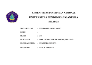 Silabus Kimia Organik Lanjut