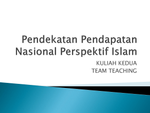 Pendekatan Pendapatan Nasional Perspektif Islam