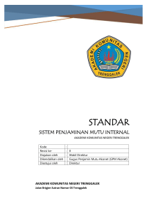 standar sistem penjaminan mutu internal (spmi)