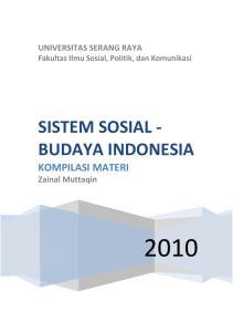 sistem sosial - budaya indonesia