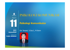 psikologi komunikasi - Universitas Mercu Buana