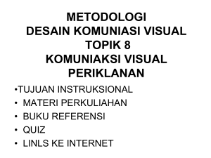 Metodologi Desain Komunikasi Visual Pertemuan 8