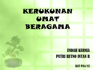 KERUKUNAN UMAT BERAGAMA