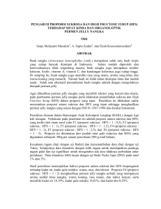 pengaruh proporsi sukrosa dan high fructose syrup (hfs)