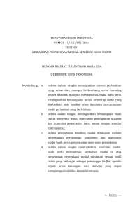 1 - peraturan bank indonesia nomor 15/ 12 /pbi/2013 tentang
