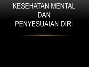 Kesehatan Mental dan Penyesuaian Diri