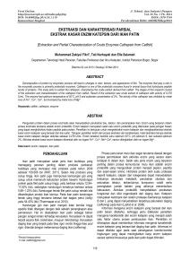 ekstraksi dan karakterisasi parsial ekstrak kasar enzim katepsin dari