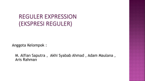 Reguler Expression (Ekspresi reguler)
