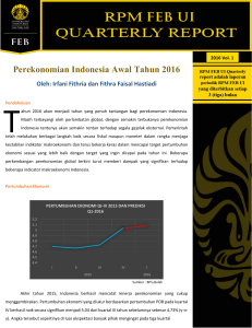 Perekonomian Indonesia Awal Tahun 2016