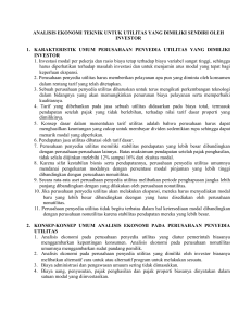 ANALISIS EKONOMI TEKNIK