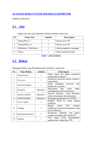 alat dan bahan untuk perakitan komputer