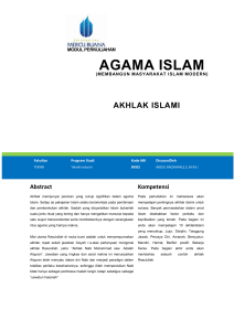 Sumber akhlak Islam - Universitas Mercu Buana