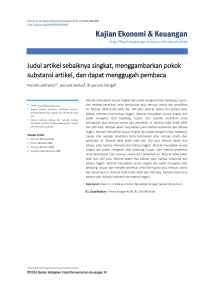 Article Template * - Badan Kebijakan Fiskal