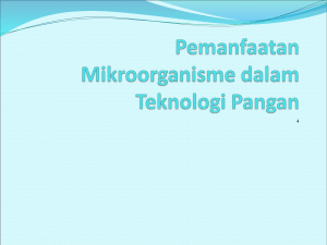 Pemanfaatan Mikroorganisme dalam Teknologi Pangan