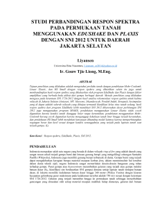 STUDI PERBANDINGAN RESPON SPEKTRA PADA PERMUKAAN