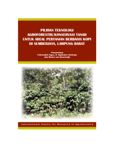 pilihan teknologi agroforestri/konservasi tanah untuk areal pertanian