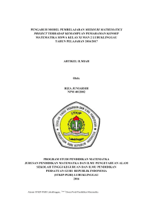 Artikel Ilmiah Riza - login mahasiswa siakad jurusan mipa stkip