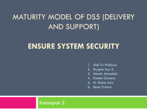 Maturity Model of DS5 (Delivery and Support) Ensure System Security