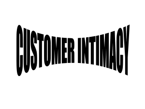 customer intimacy