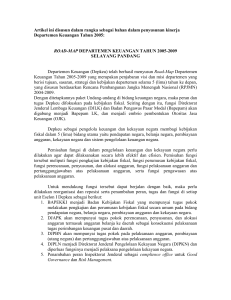 pidato tentang road map departemen keuangan 2005-2009