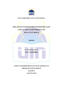 isolasi dan karakterisasi bakteri asam laktat (bal)