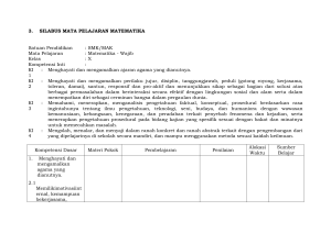 SILABUS MATA PELAJARAN MATEMATIKA Satuan Pendidikan