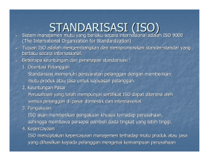 STANDARISASI (ISO)