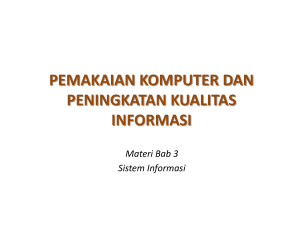 SISTEM INFORMASI