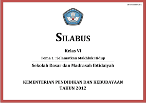 1. Silabus Selamatkan Makhluk Hidup Kelas VI_ok