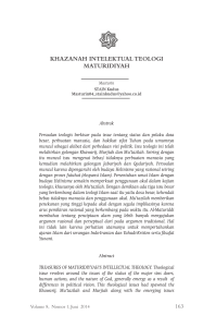 KHAZANAH INTELEKTUAL TEOLOGI MATURIDIYAH