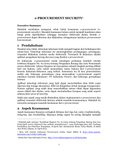 e-PROCUREMENT SECURITY