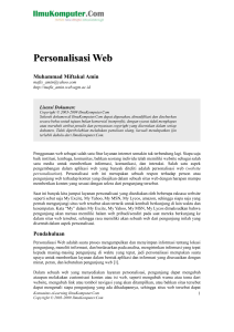 Personalisasi Web - IlmuKomputer.Org