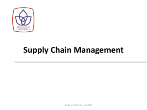 Supply Chain - Industrial Engineering 2011