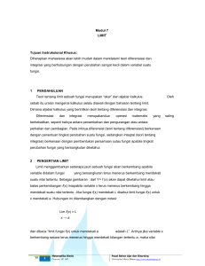 Modul 7 Limit-ok - Universitas Mercu Buana