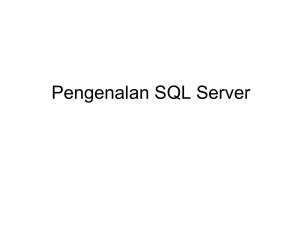 Pengenalan SQL Server