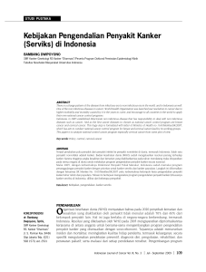 Kebijakan Pengendalian Penyakit Kanker (Serviks)