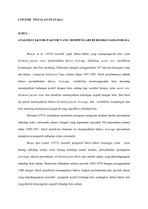 CONTOH TINJAUAN PUSTAKA JUDUL : ANALISIS FAKTOR